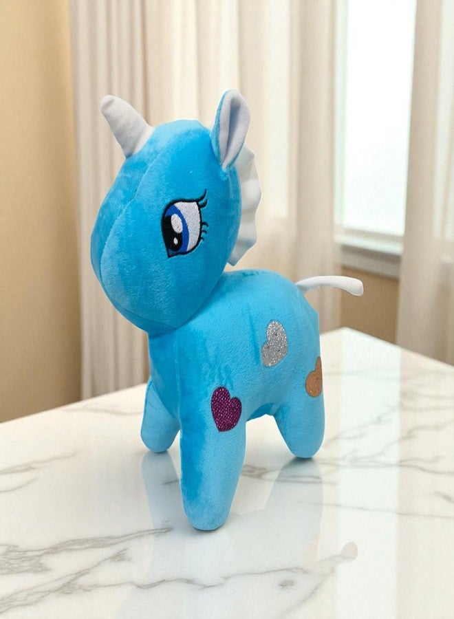 Yey Unicorn Soft Toy, Baby Toys, Plush Soft Toy Cute Kids Birthday Animal Baby Toy for Girl, Great Birthday Gift for Girl Boys, Kids Toys, Toys Gift Items (Blue) - Image 4